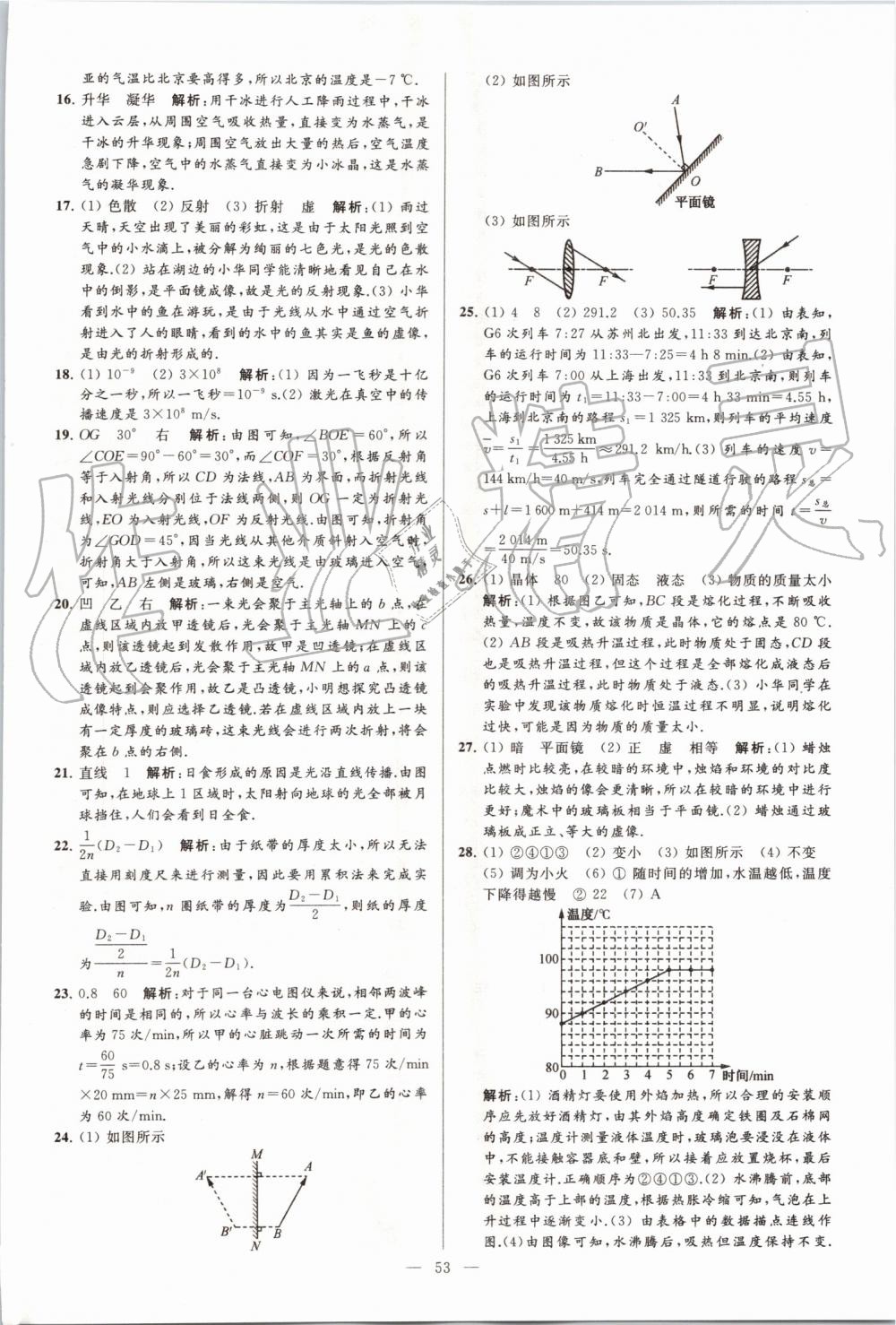 2019年亮點給力大試卷八年級物理上冊蘇科版 第53頁