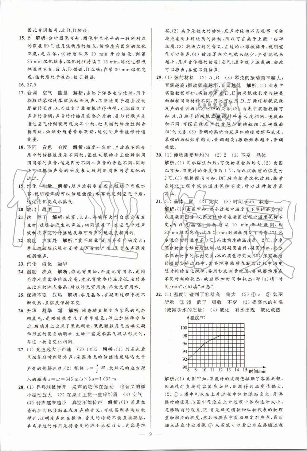 2019年亮點(diǎn)給力大試卷八年級(jí)物理上冊(cè)蘇科版 第9頁(yè)