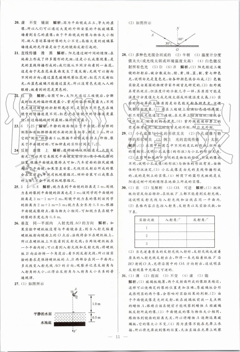 2019年亮點(diǎn)給力大試卷八年級物理上冊蘇科版 第11頁