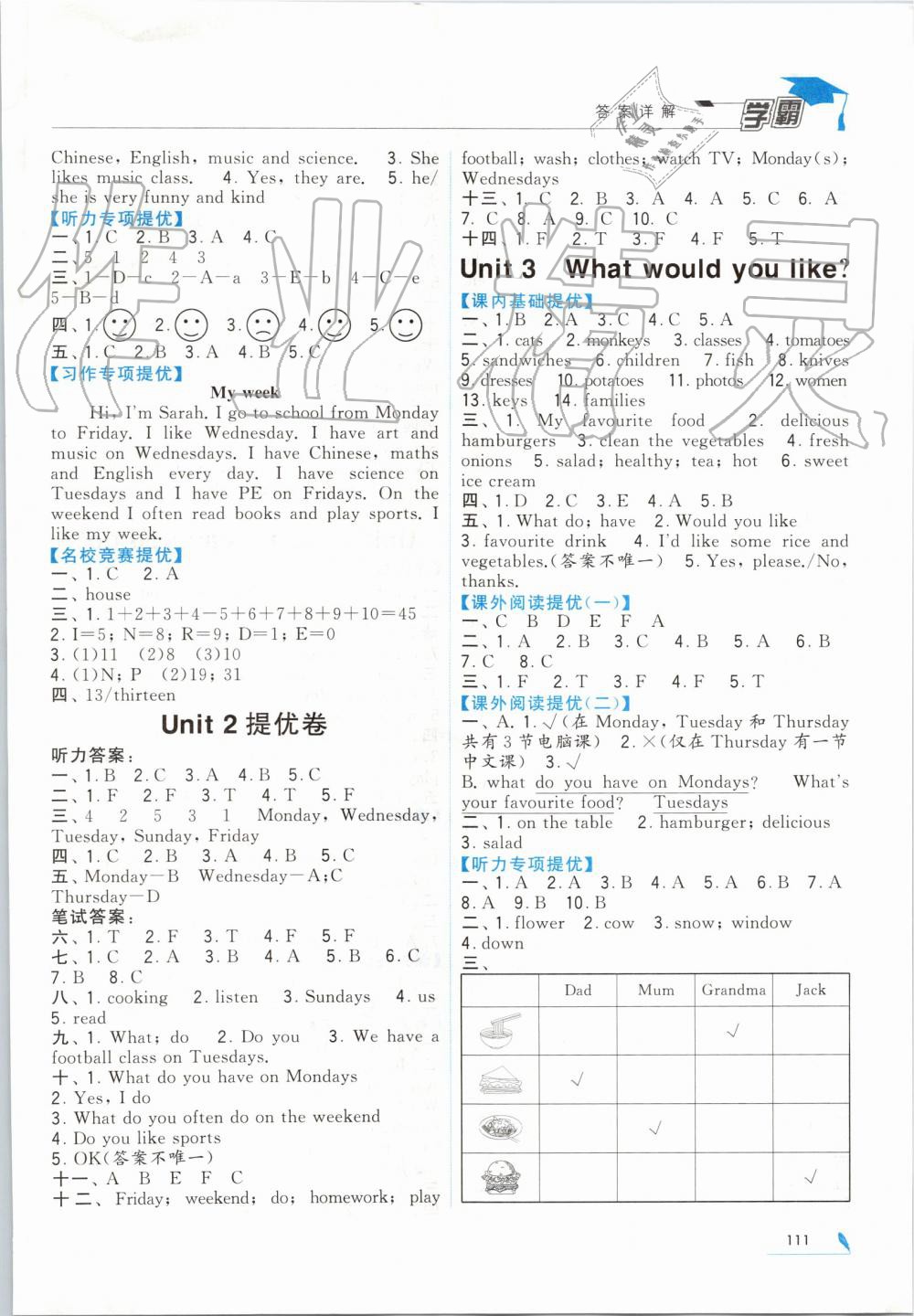 2019年經(jīng)綸學典學霸五年級英語上冊人教版 第2頁