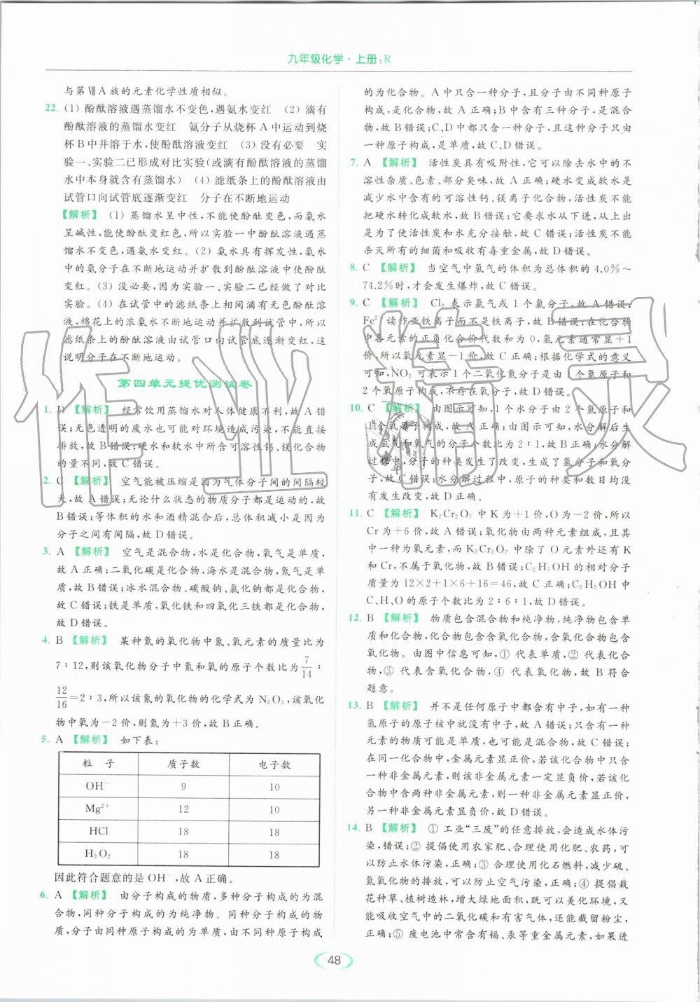 2019年亮點給力提優(yōu)課時作業(yè)本九年級化學上冊人教版 第48頁