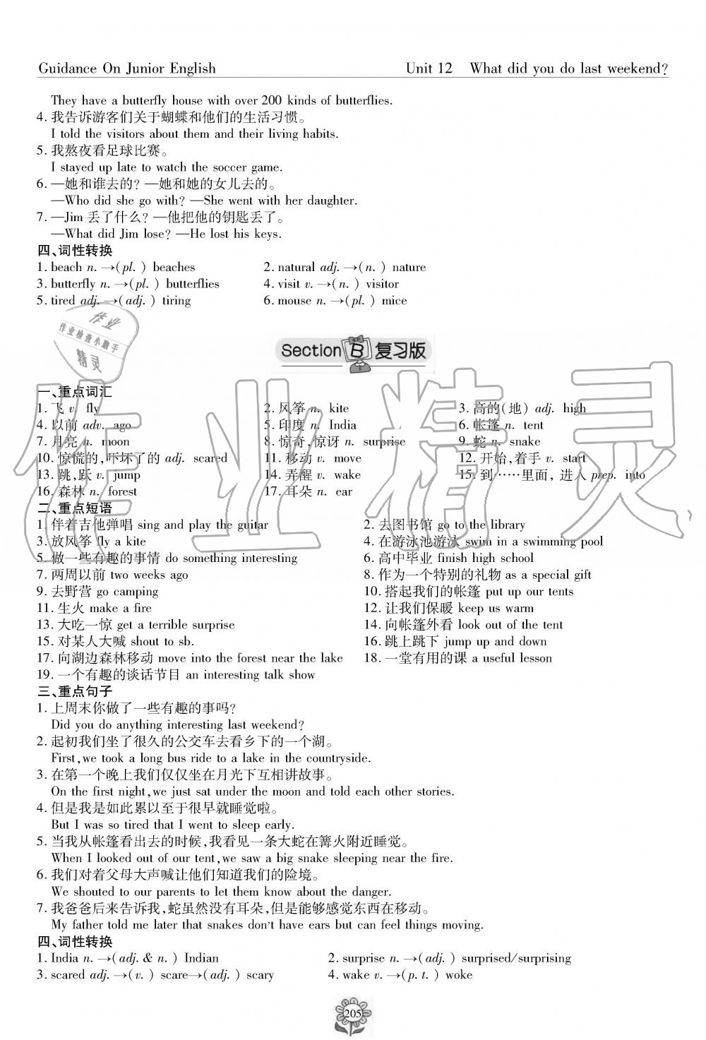 2019年英语风向标七年级下册人教版 第205页