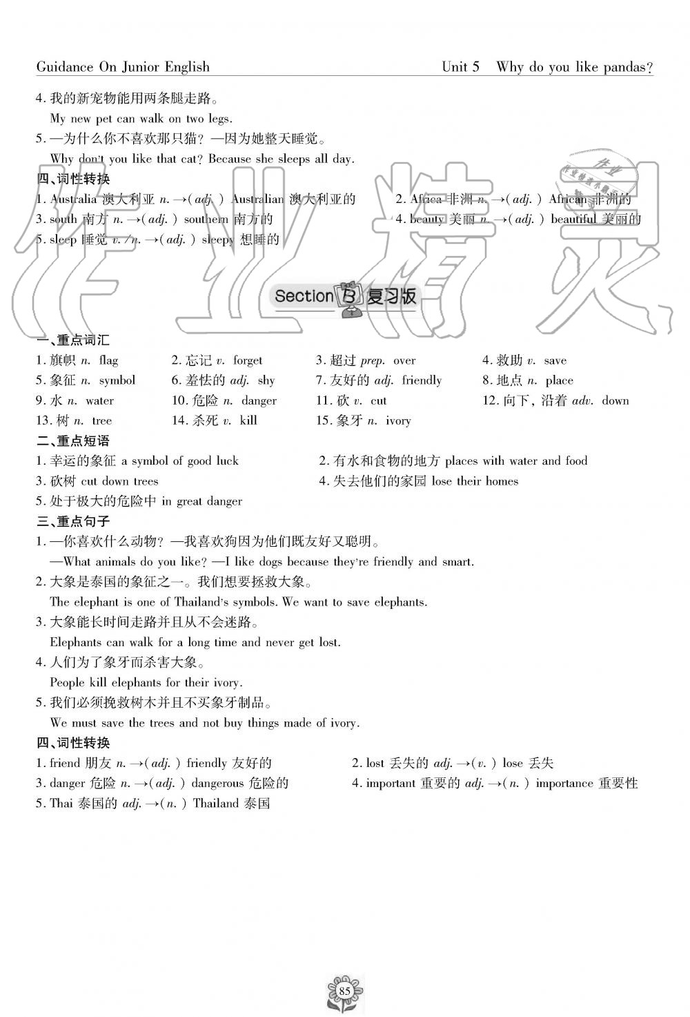 2019年英语风向标七年级下册人教版 第85页