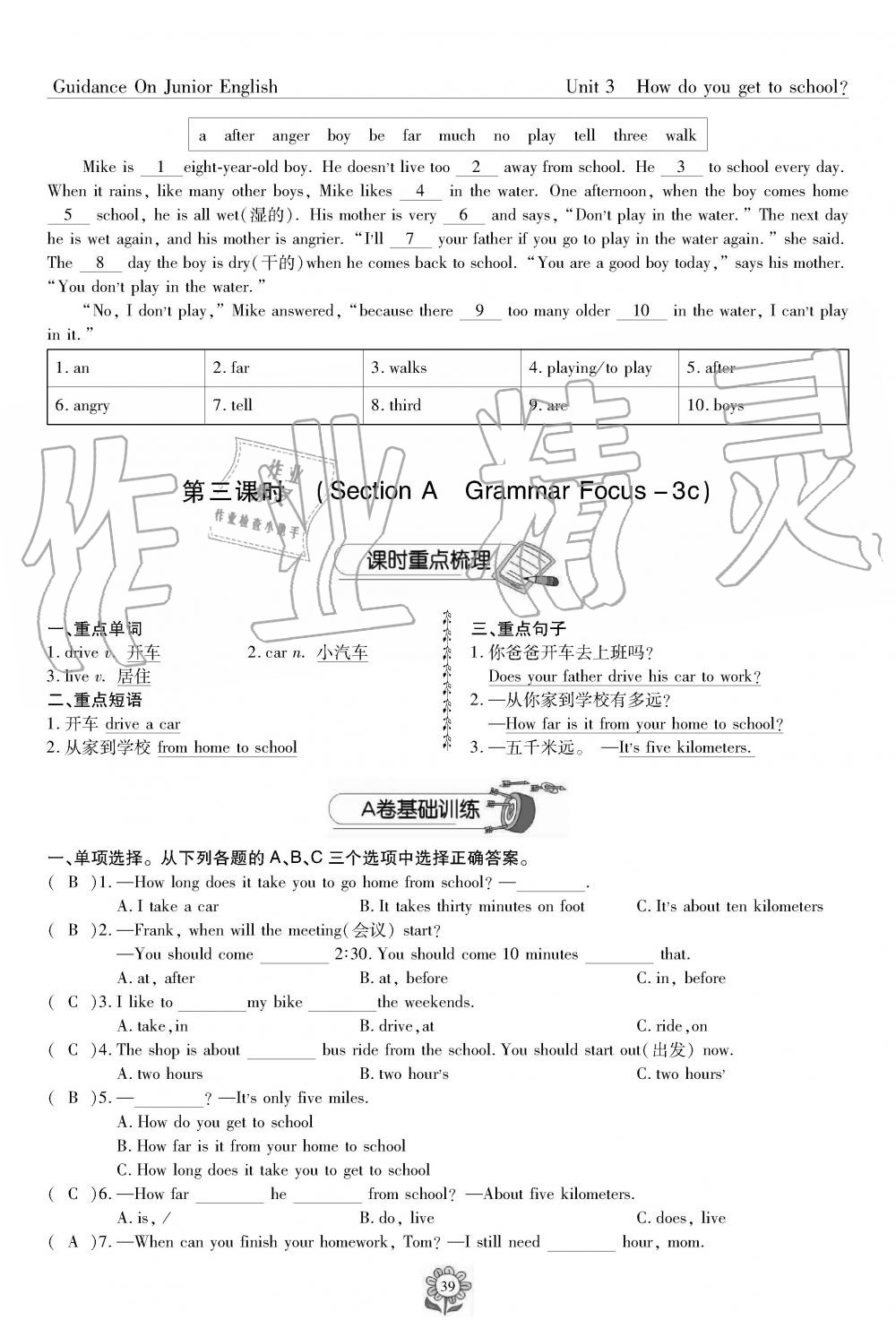 2019年英语风向标七年级下册人教版 第39页