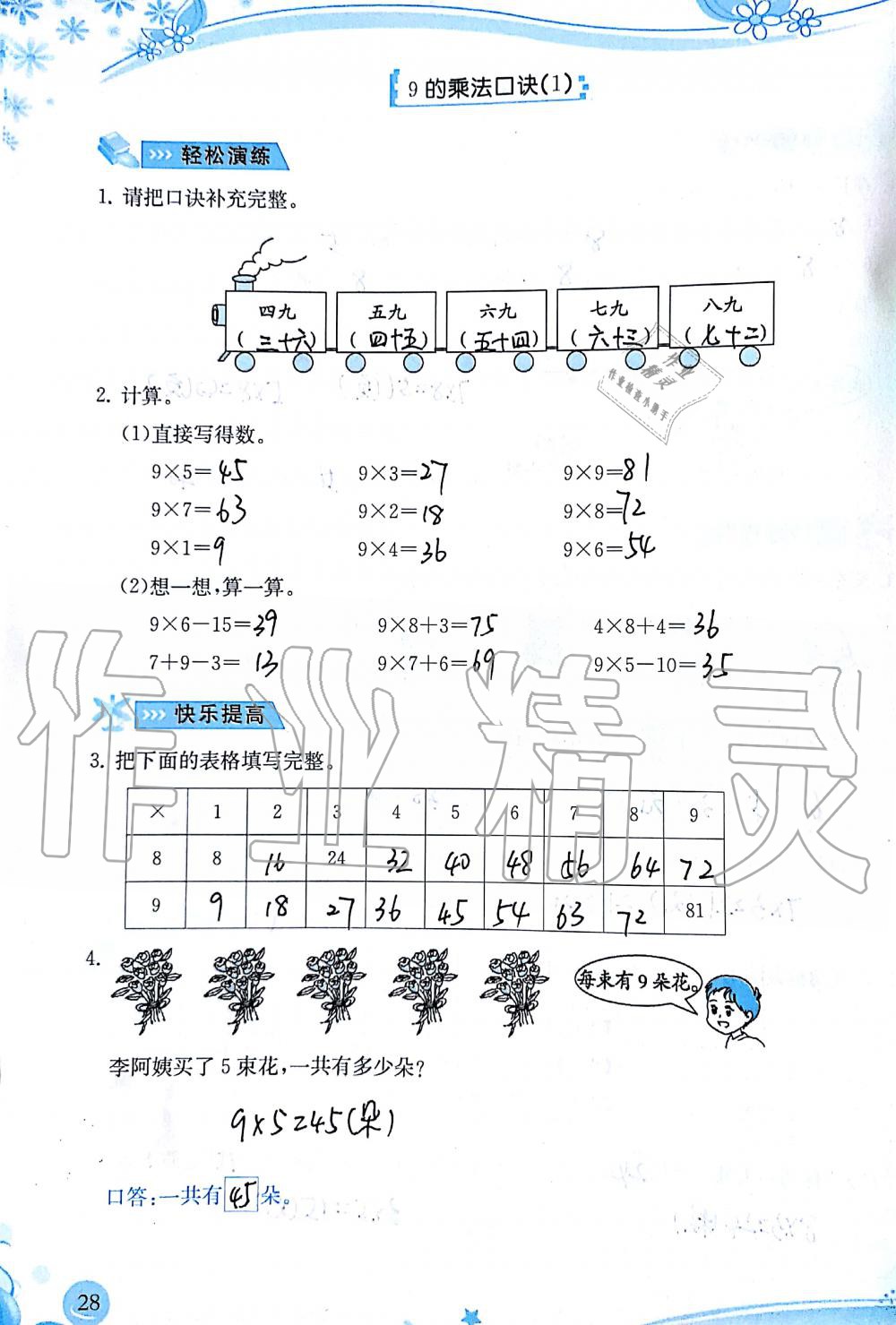 2019年小學(xué)生學(xué)習(xí)指導(dǎo)叢書二年級(jí)數(shù)學(xué)上冊(cè)人教版 第28頁(yè)