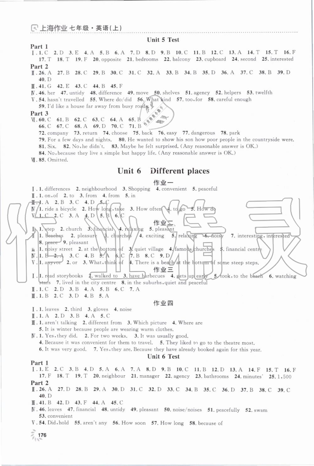 2019年上海作業(yè)七年級(jí)英語(yǔ)上冊(cè)滬教牛津版 第5頁(yè)