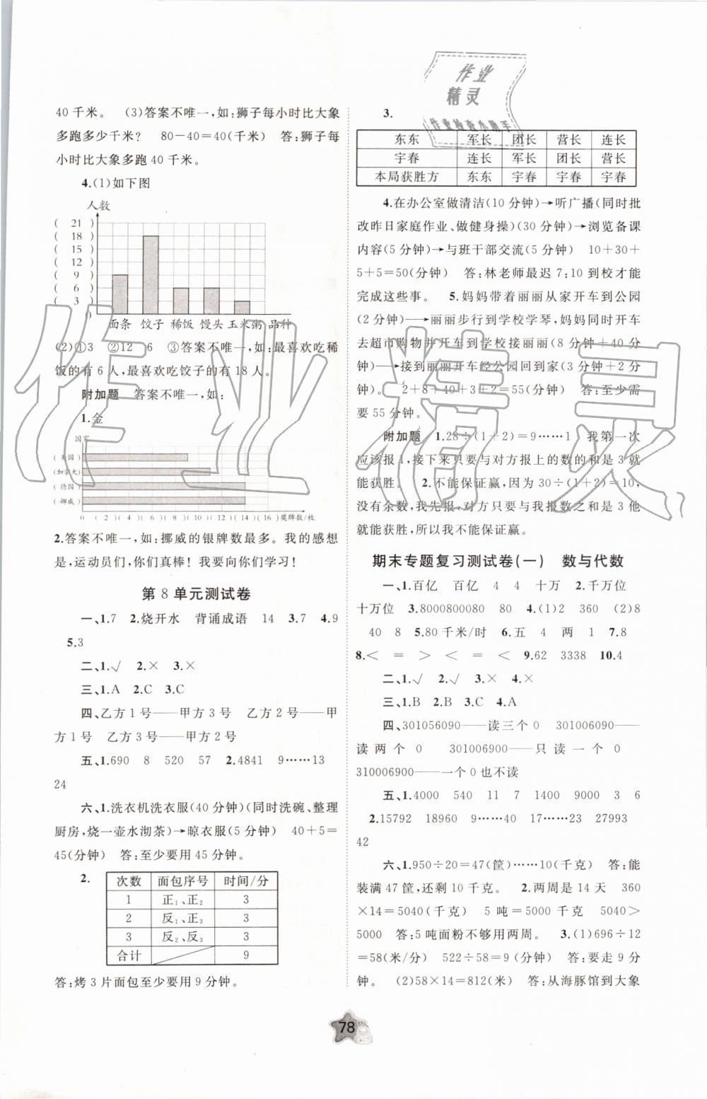 2019年新課程學習與測評單元雙測四年級數(shù)學上冊人教版A版 第6頁