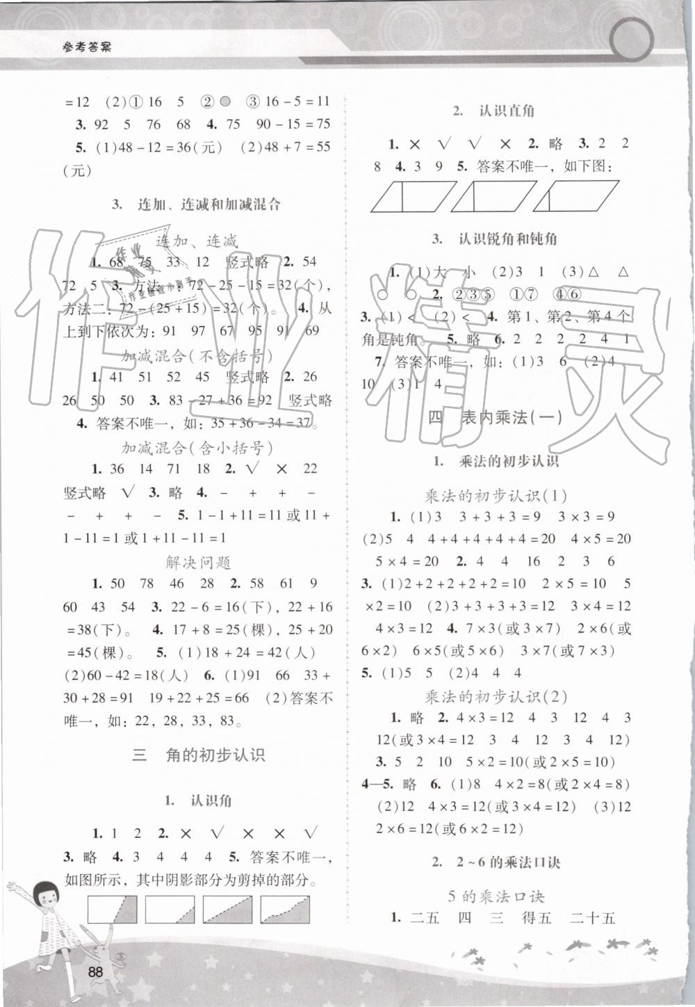 2019年自主與互動學(xué)習(xí)新課程學(xué)習(xí)輔導(dǎo)二年級數(shù)學(xué)上冊人教版 第2頁