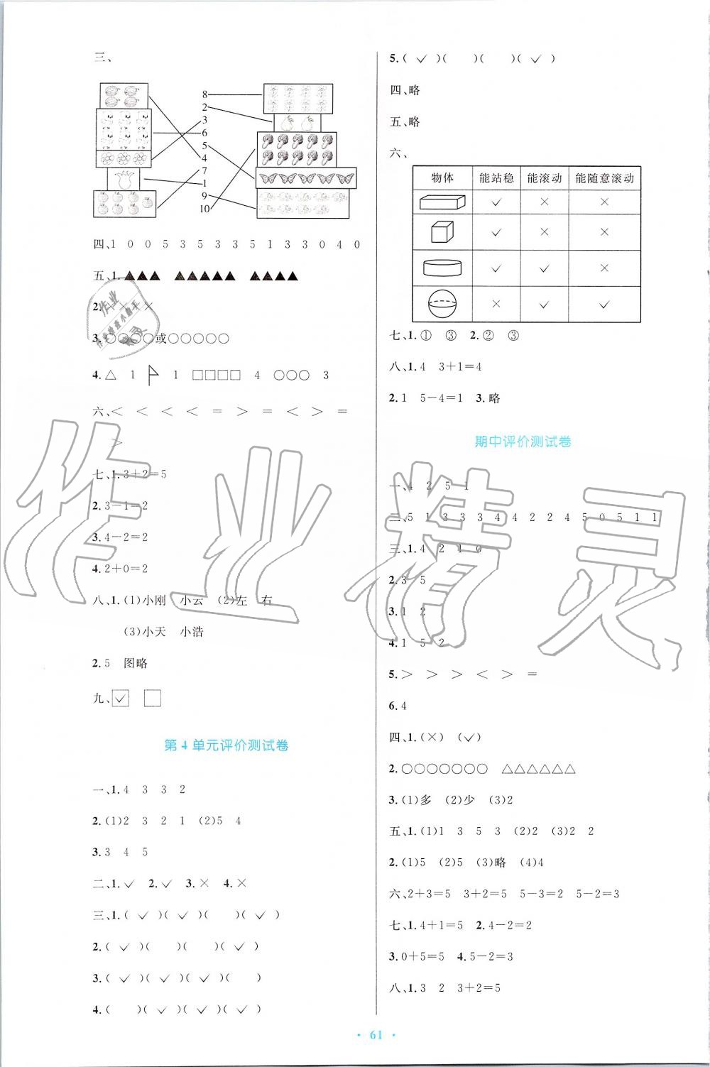 2019年小学同步测控优化设计一年级数学上册人教版增强版 第13页