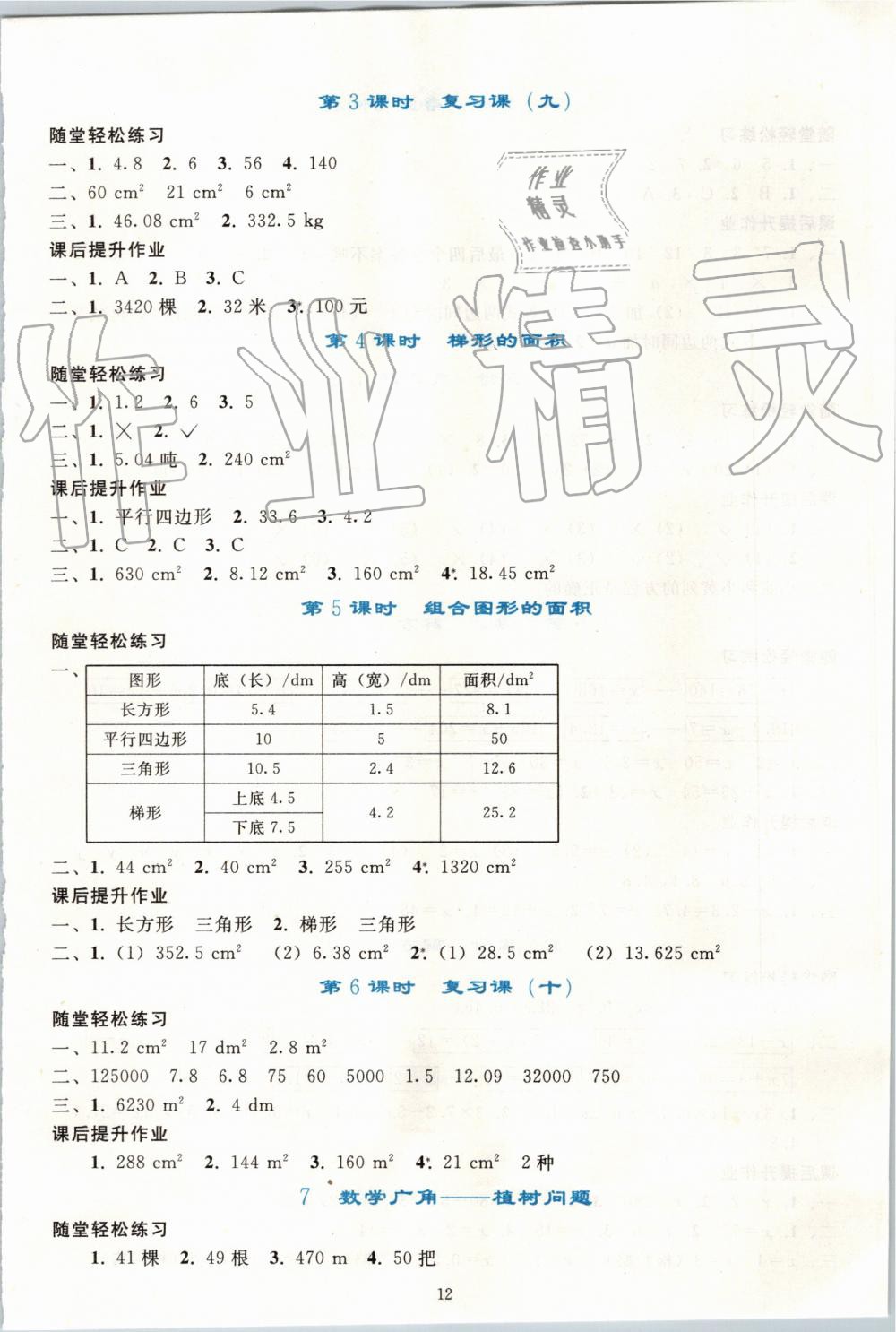 2019年同步輕松練習(xí)五年級(jí)數(shù)學(xué)上冊(cè)人教版 第12頁(yè)