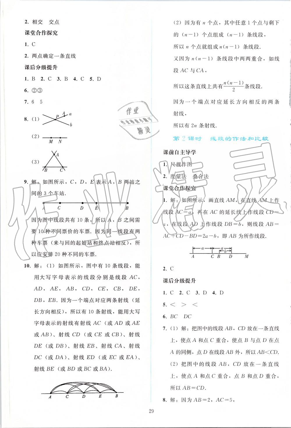 2019年同步轻松练习七年级数学上册人教版 第29页