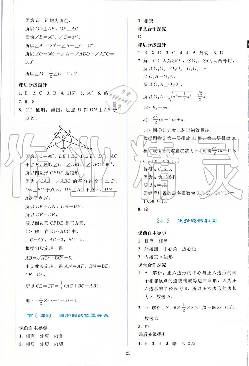 2019年同步轻松练习九年级数学上册人教版 第25页