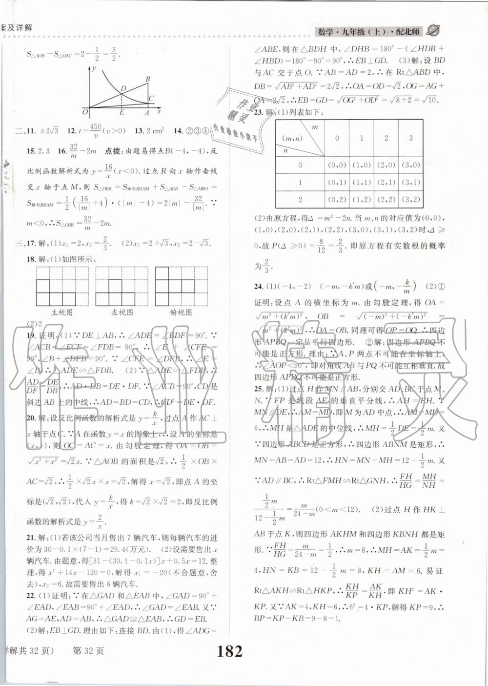 2019年課時(shí)達(dá)標(biāo)練與測(cè)九年級(jí)數(shù)學(xué)上冊(cè)北師大版 第32頁