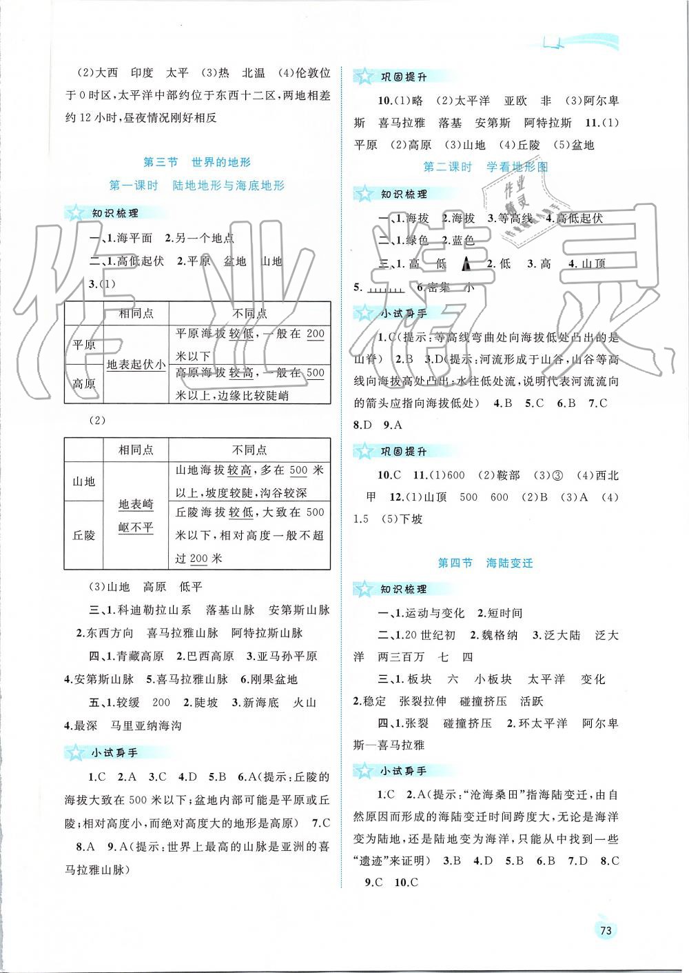 2019年新課程學(xué)習(xí)與測評同步學(xué)習(xí)七年級地理上冊湘教版 第3頁