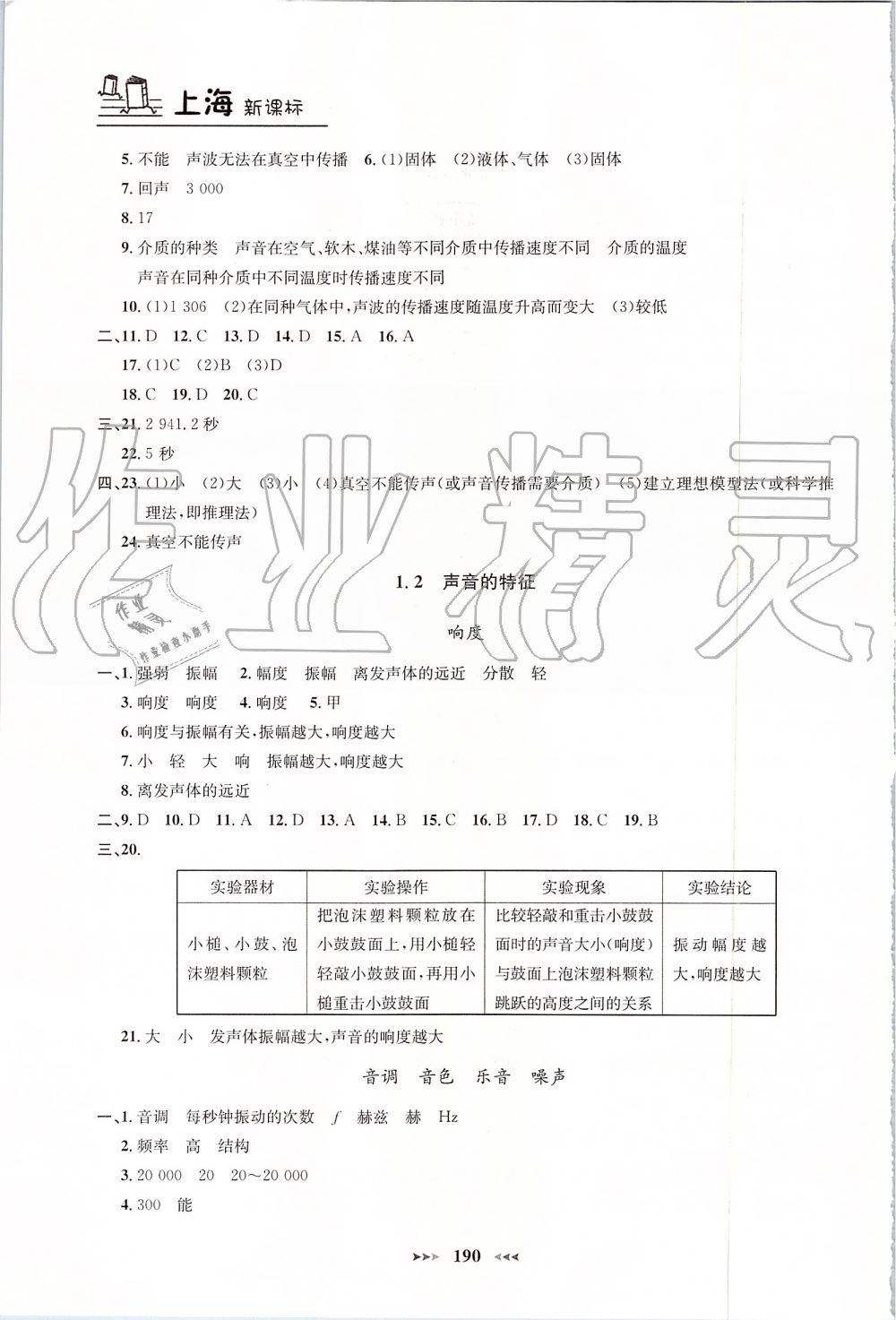 2019年鐘書金牌課課練八年級(jí)物理上冊(cè)滬教版 第5頁(yè)