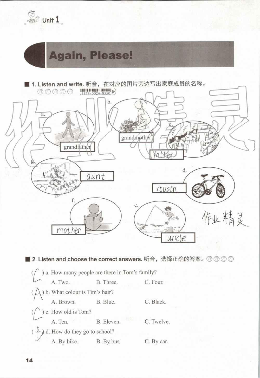 2019年同步練習(xí)冊(cè)五年級(jí)英語(yǔ)上冊(cè)冀教版三起河北教育出版社 第13頁(yè)