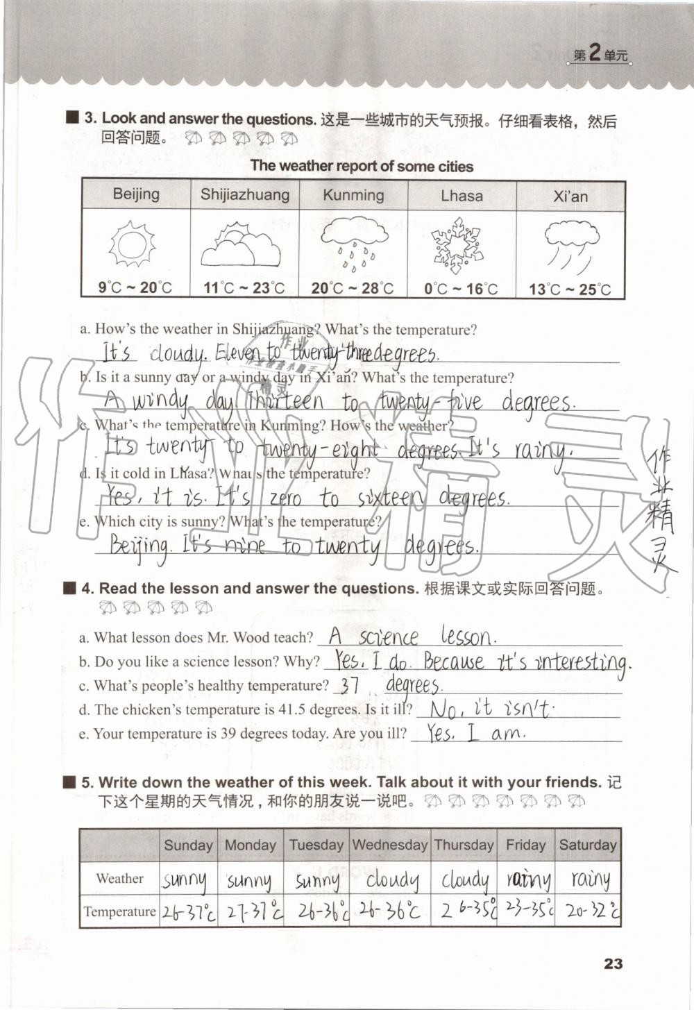 2019年同步练习册六年级英语上册冀教版三起河北教育出版社 第22页