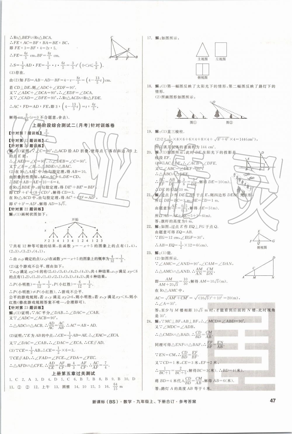 2019年全品小复习九年级数学上下册合订北师大版 第6页