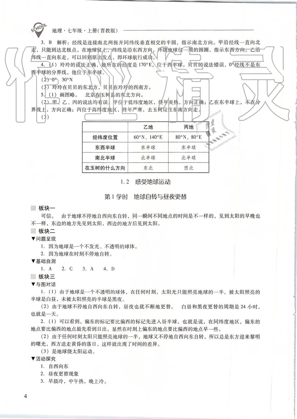 2019年新课程问题解决导学方案七年级地理上册晋教版 第4页