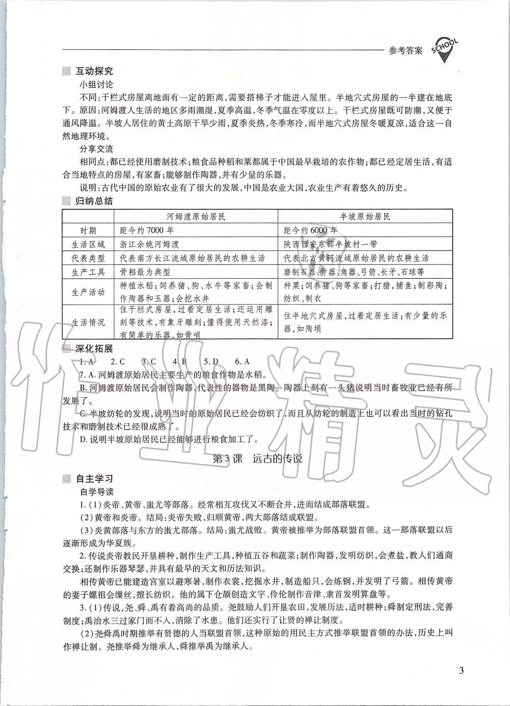 2019年新课程问题解决导学方案七年级中国历史上册人教版 第3页