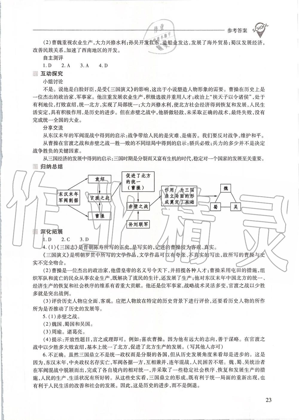 2019年新課程問(wèn)題解決導(dǎo)學(xué)方案七年級(jí)中國(guó)歷史上冊(cè)人教版 第23頁(yè)