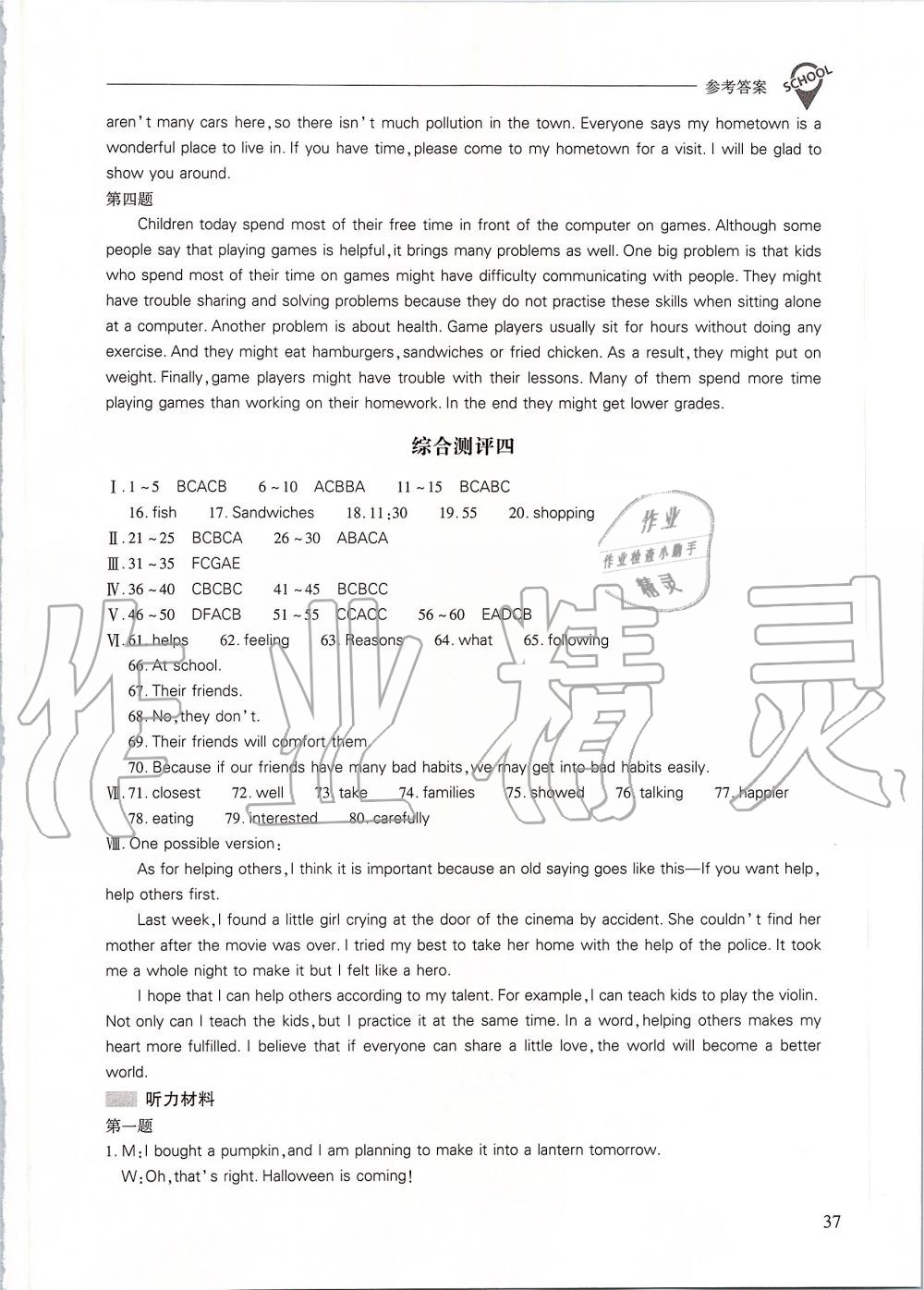 2019年新課程問題解決導(dǎo)學(xué)方案九年級英語全一冊人教版 第37頁