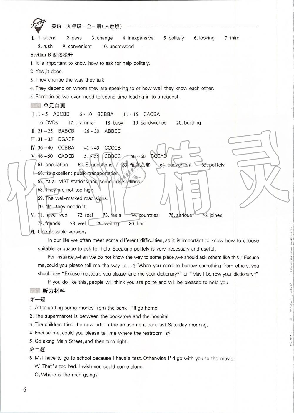 2019年新课程问题解决导学方案九年级英语全一册人教版 第6页