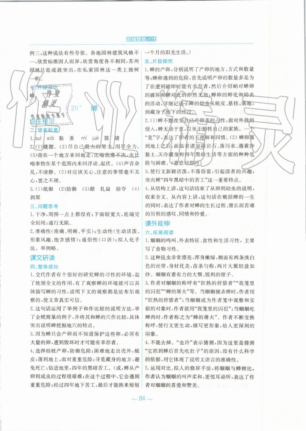 2019年新編基礎(chǔ)訓(xùn)練八年級語文上冊人教版 第20頁