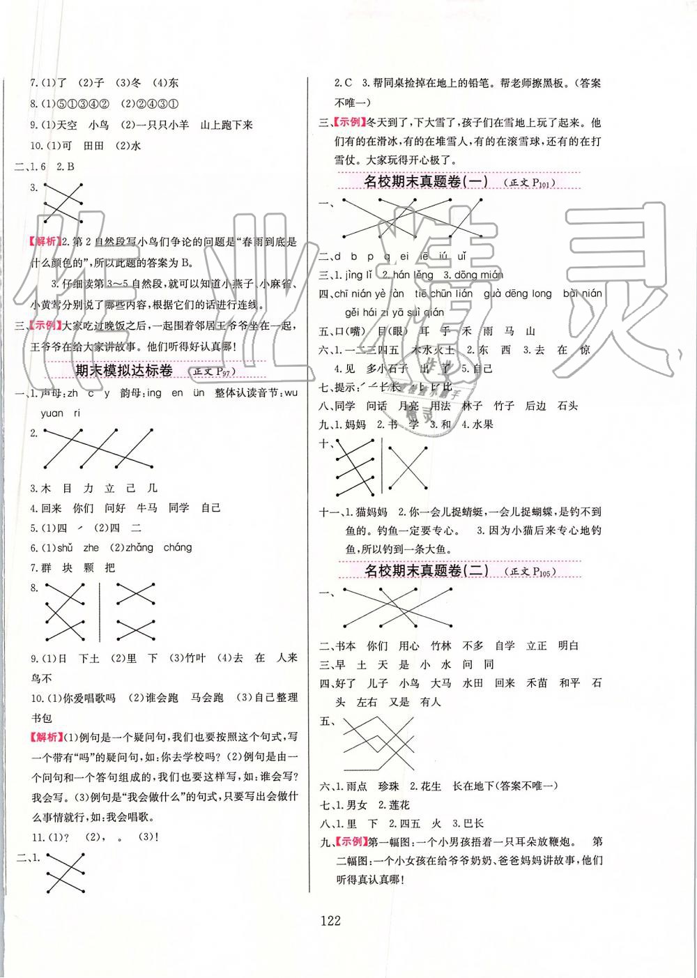 2019年小學(xué)教材全練一年級(jí)語文上冊(cè)人教版天津?qū)Ｓ?nbsp;第14頁(yè)