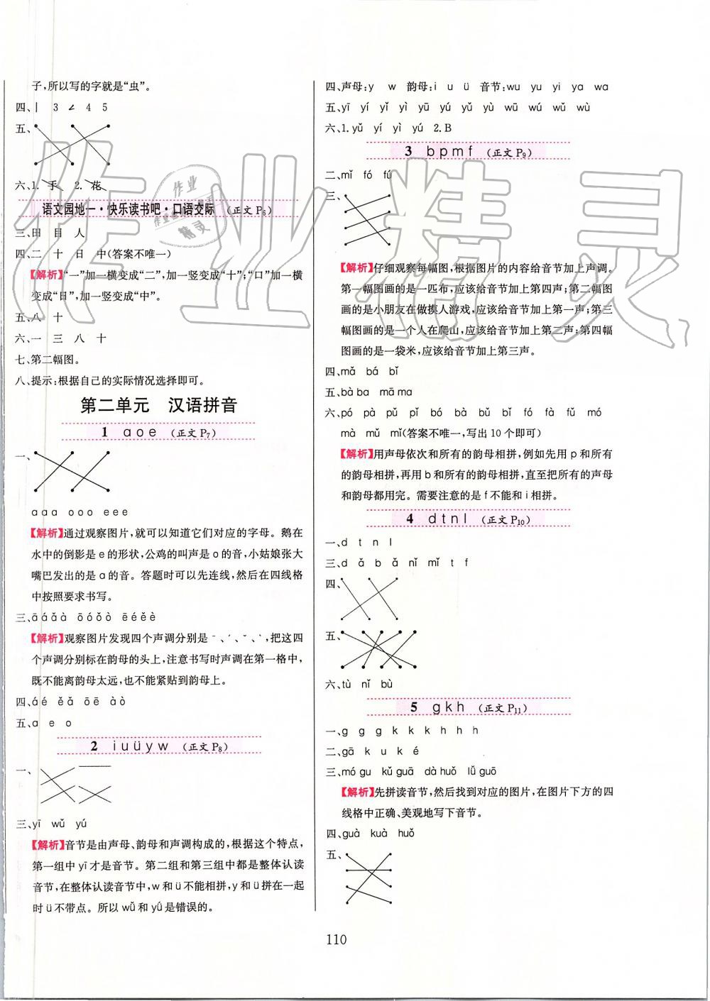 2019年小学教材全练一年级语文上册人教版天津专用 第2页