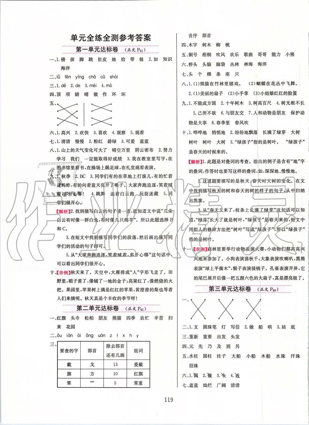 2019年小學(xué)教材全練二年級語文上冊人教版天津?qū)Ｓ?nbsp;第11頁