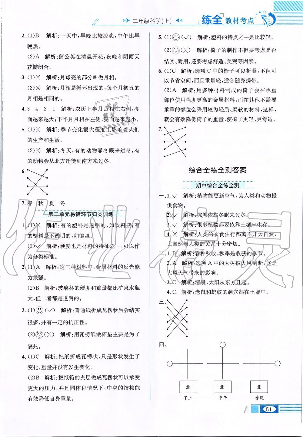 2019年小学教材全练二年级科学上册教育科学版 第7页