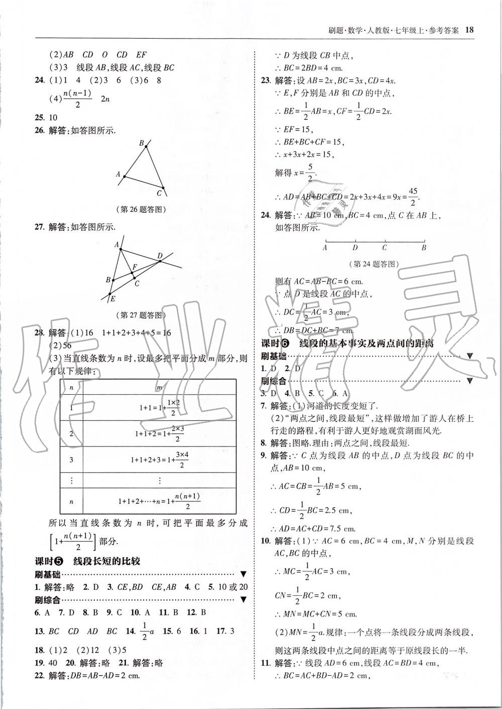 2019年北大綠卡刷題七年級數(shù)學(xué)上冊人教版 第18頁