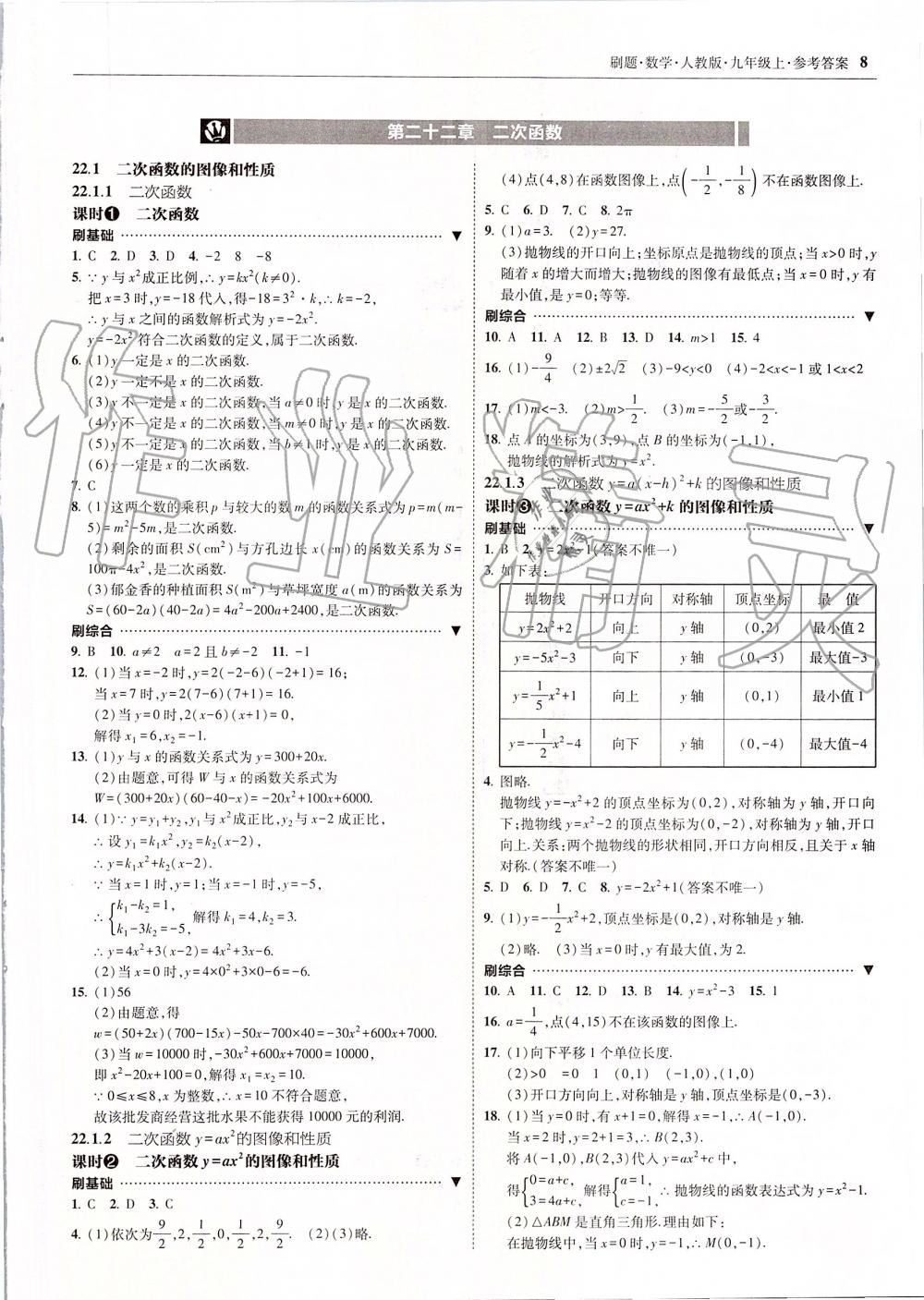 2019年北大綠卡刷題九年級數(shù)學(xué)上冊人教版 第8頁