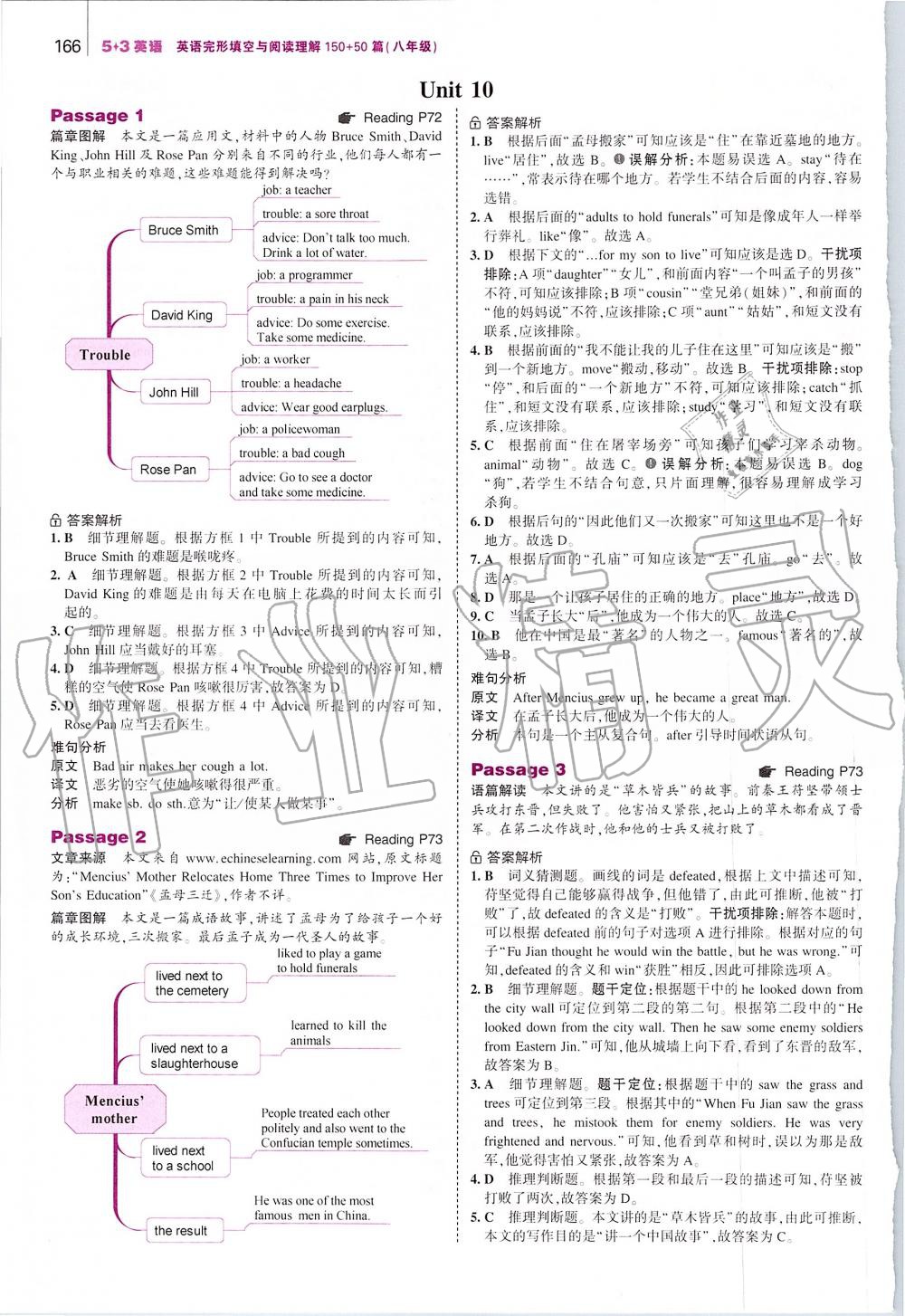 2019年53English八年級(jí)英語(yǔ)完形填空與閱讀理解 第24頁(yè)