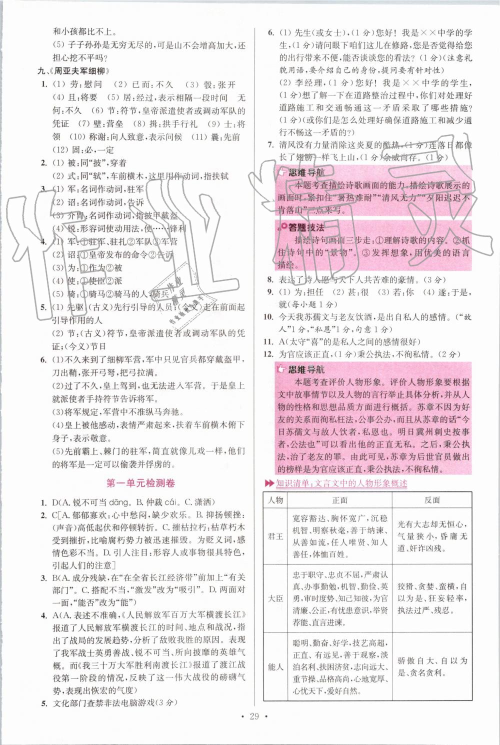 2019年初中語(yǔ)文小題狂做八年級(jí)上冊(cè)人教版提優(yōu)版 第29頁(yè)