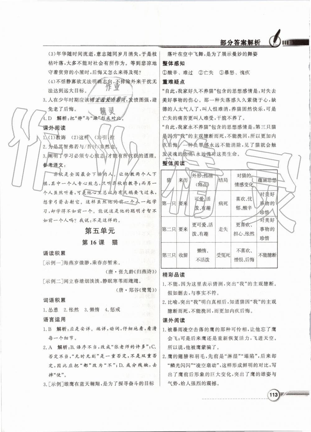 2019年同步导学与优化训练七年级语文上册统编版 第13页