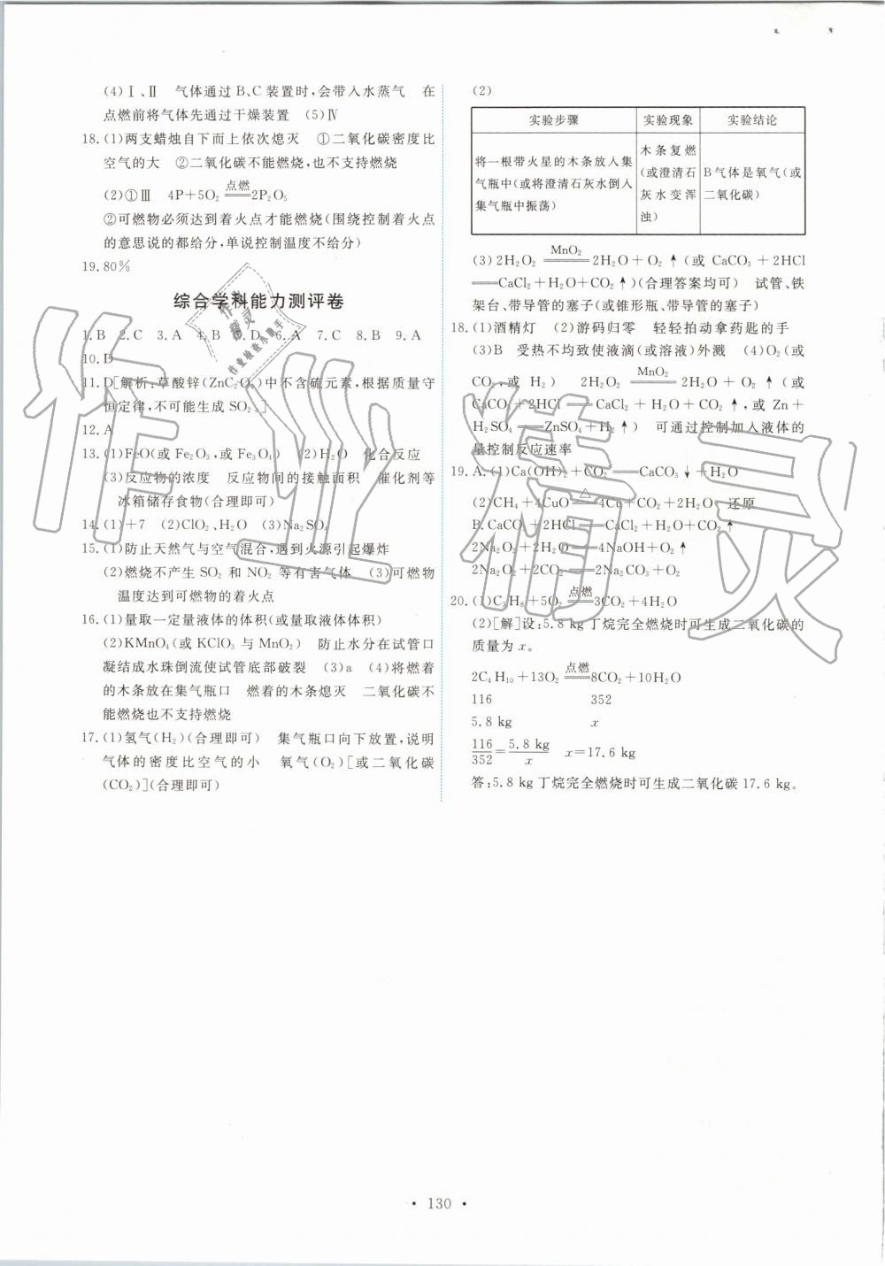 2019年能力培養(yǎng)與測試九年級化學(xué)上冊人教版 第24頁