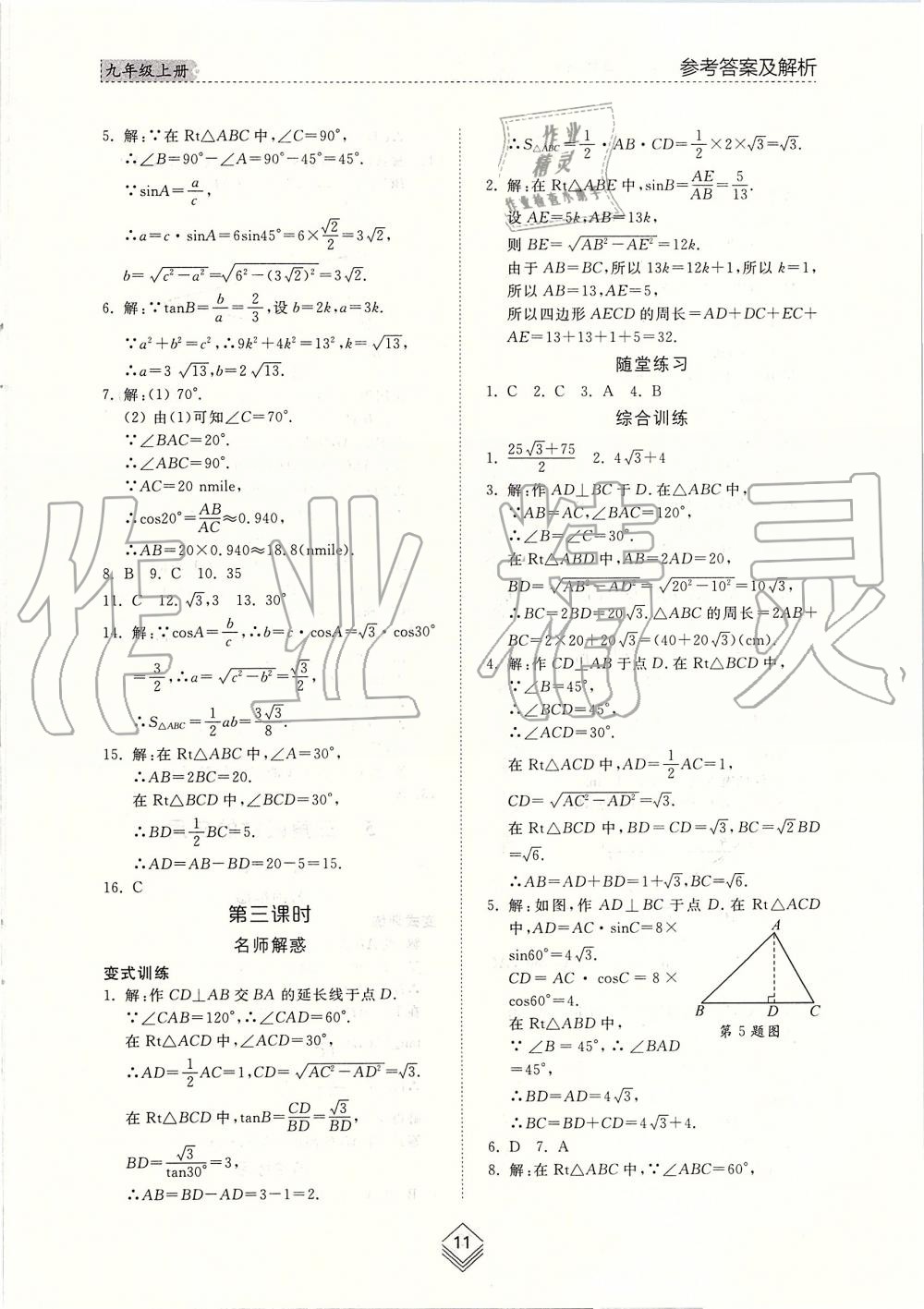 2019年综合能力训练九年级数学上册鲁教版五四制 第10页