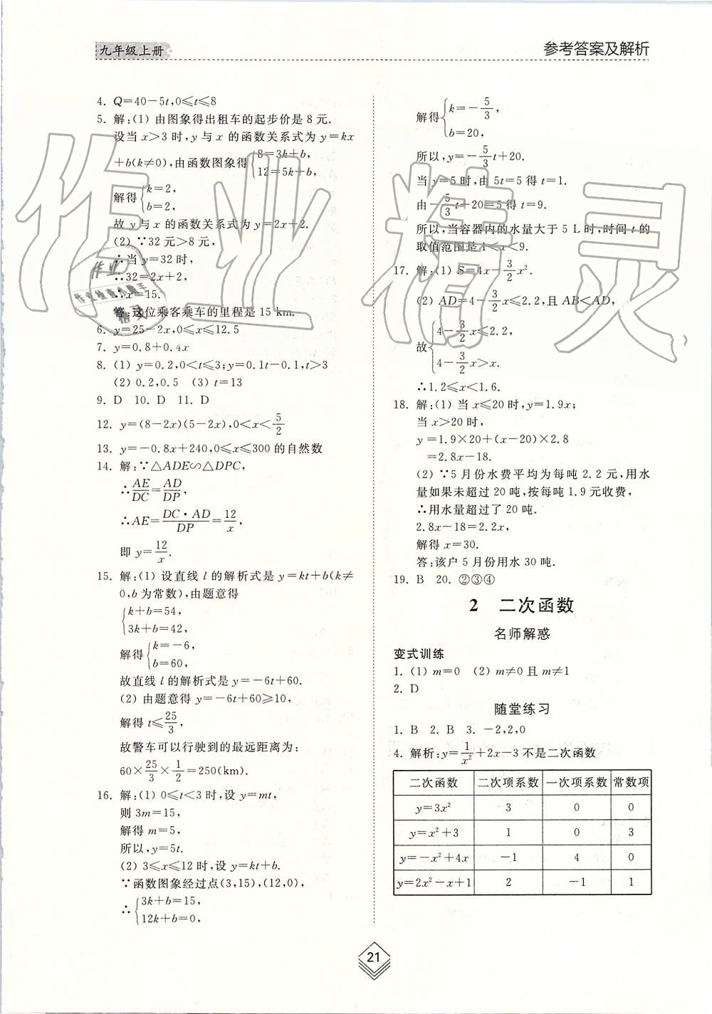 2019年综合能力训练九年级数学上册鲁教版五四制 第20页