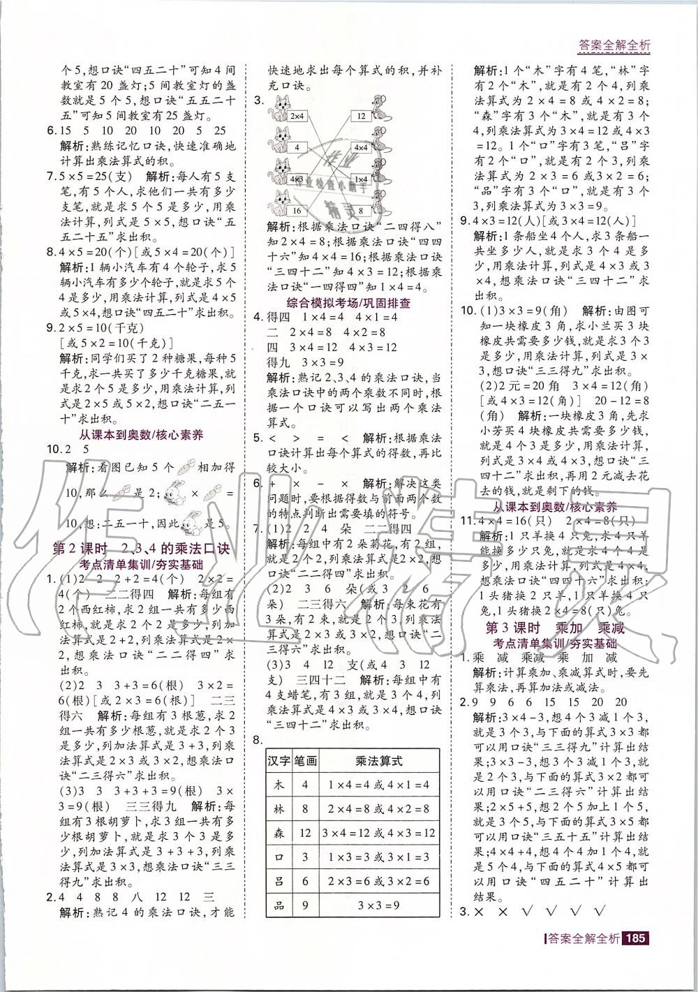 2019年考點集訓與滿分備考二年級數(shù)學上冊人教版 第17頁