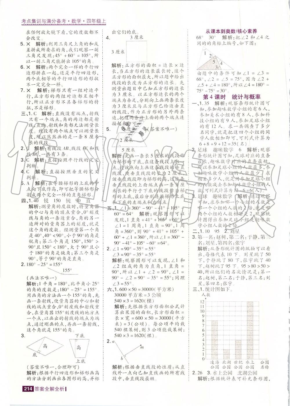 2019年考點集訓(xùn)與滿分備考四年級數(shù)學(xué)上冊人教版 第46頁