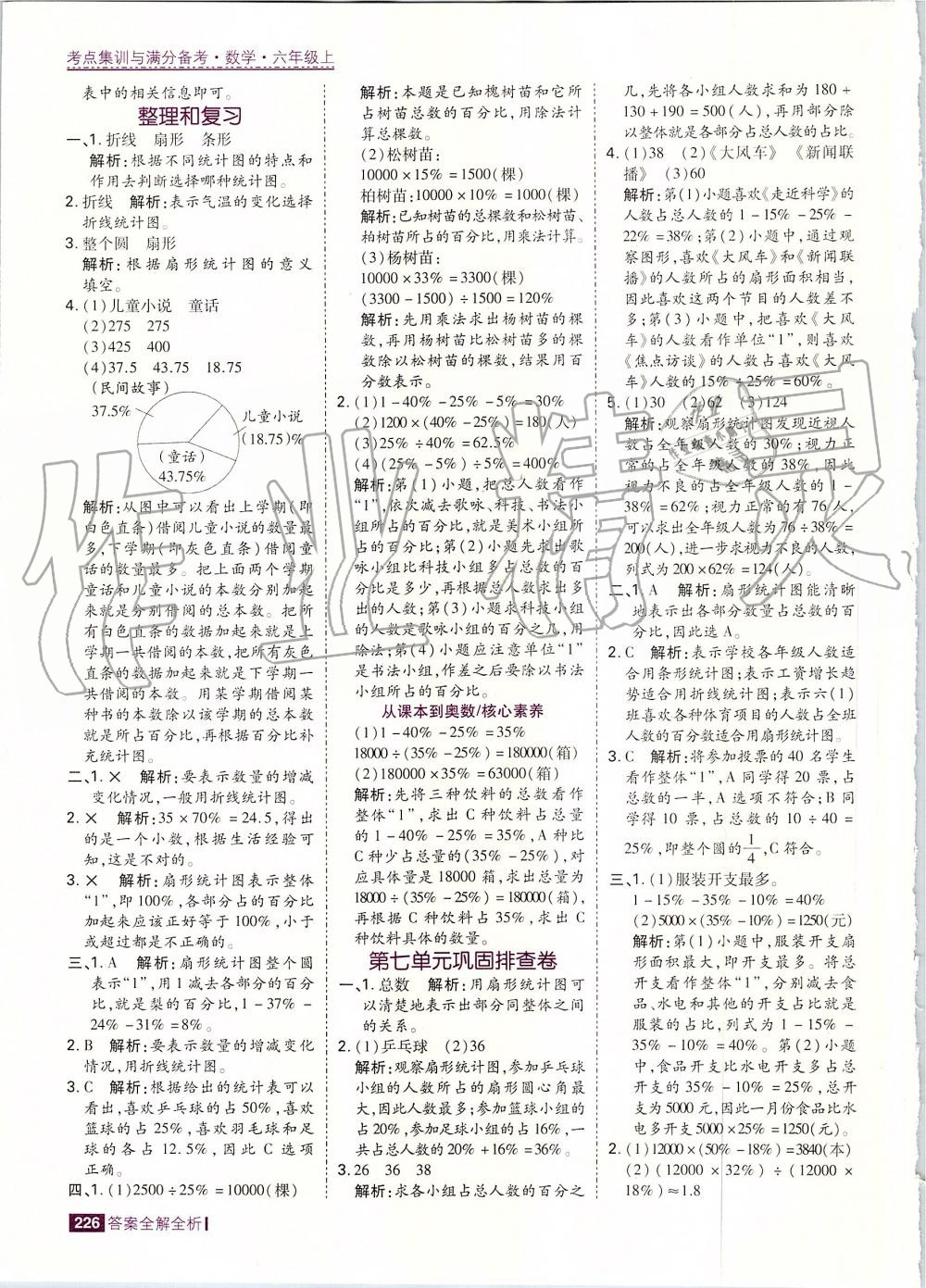 2019年考點(diǎn)集訓(xùn)與滿分備考六年級數(shù)學(xué)上冊人教版 第50頁