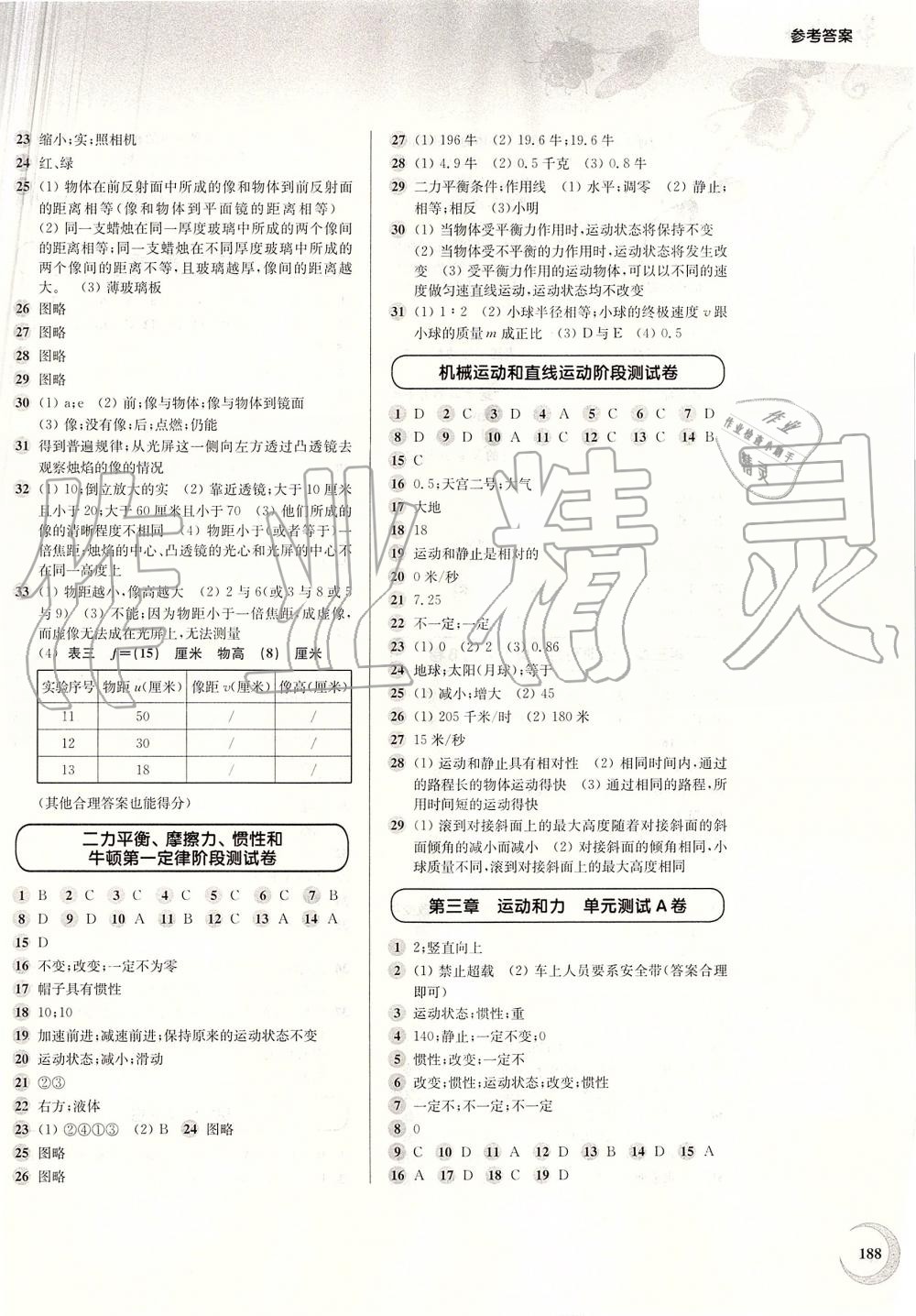 2019年第一作业八年级物理第一学期沪教版 第10页