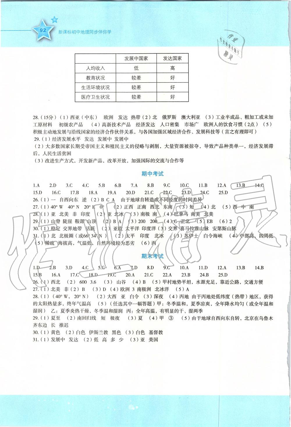 2019年新课标初中地理同步伴你学七年级上册湘教版 第7页