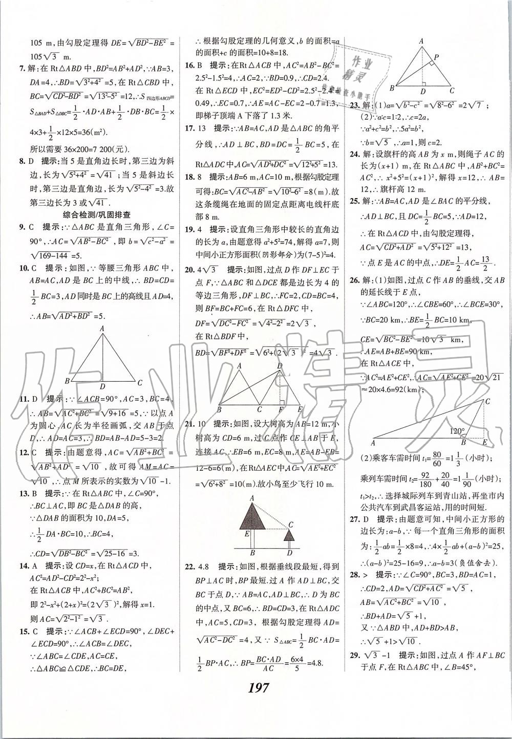 2019年全優(yōu)課堂考點(diǎn)集訓(xùn)與滿分備考八年級數(shù)學(xué)上冊冀教版 第41頁