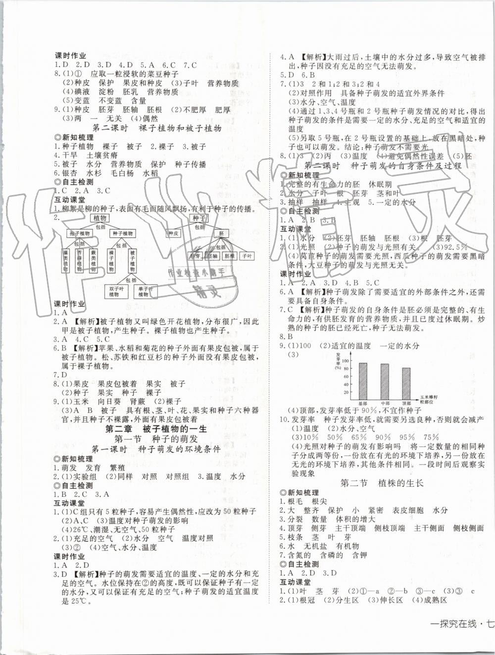 2019年探究在線高效課堂七年級生物上冊人教版 第5頁