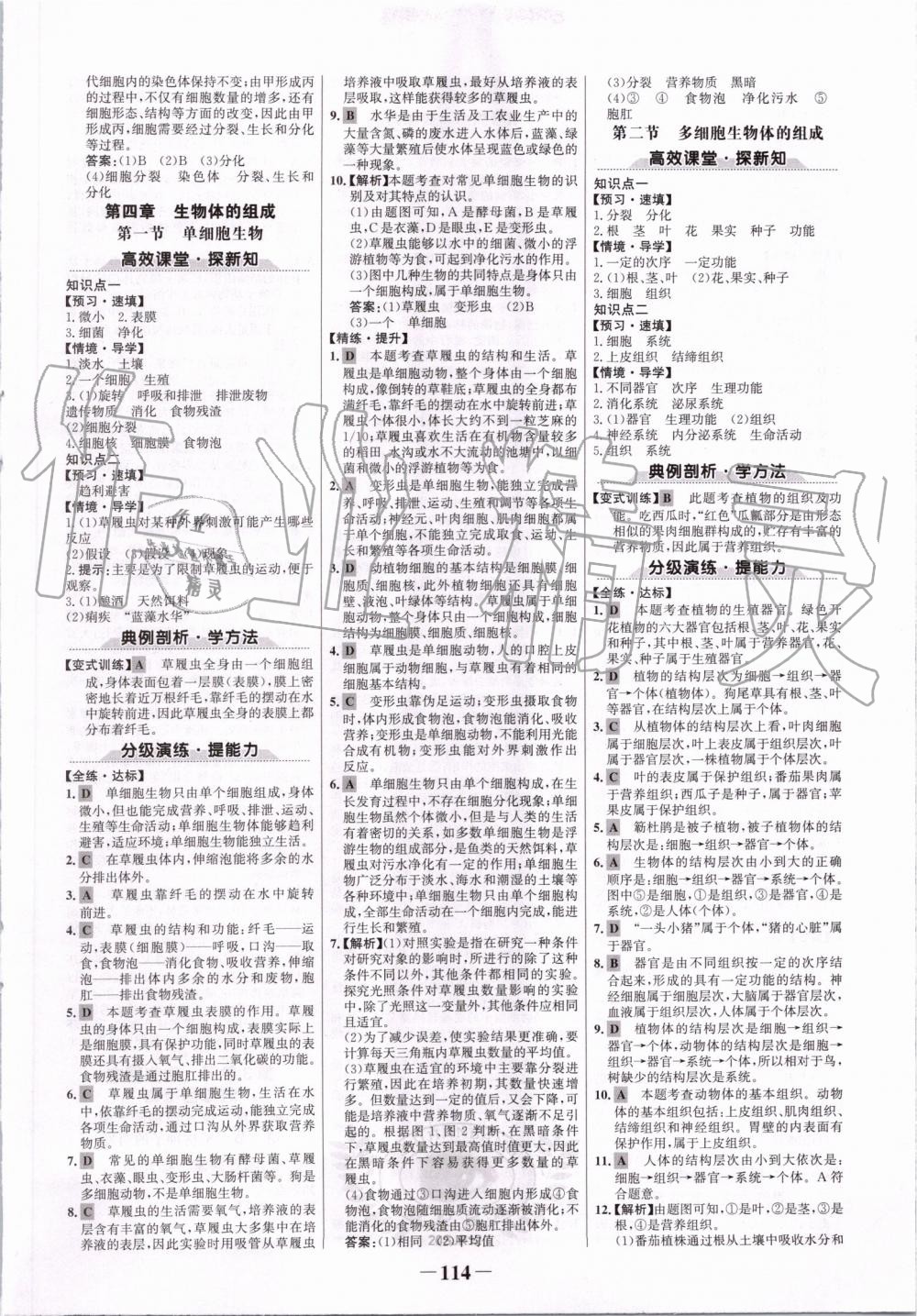 2019年世纪金榜金榜学案七年级生物上册苏教版 第6页