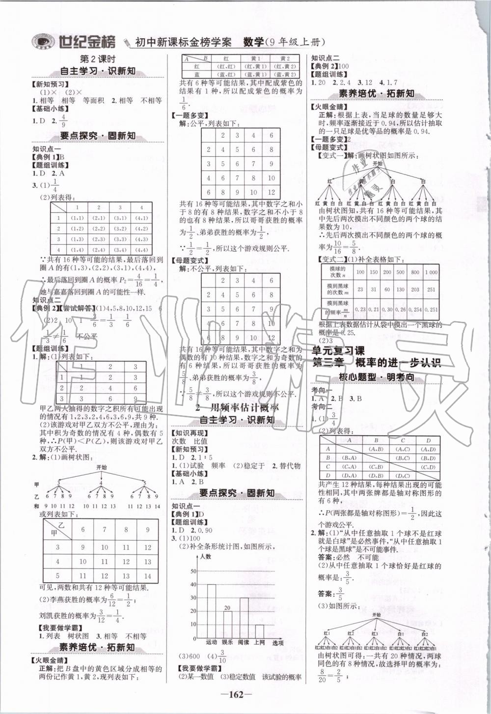 2019年世紀金榜金榜學案九年級數(shù)學上冊北師大版 第5頁