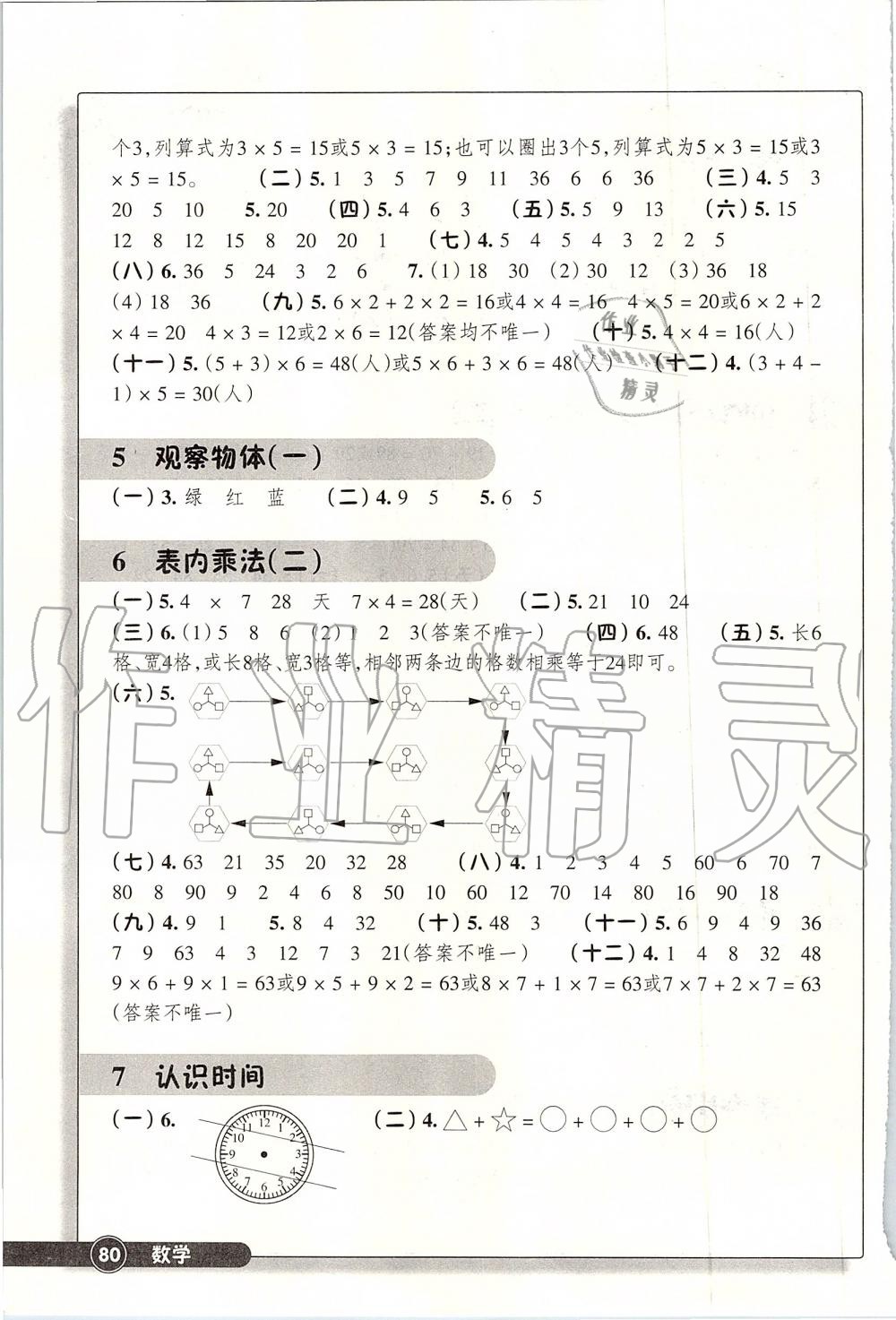 2019年同步練習(xí)二年級(jí)數(shù)學(xué)上冊(cè)人教版浙江教育出版社 第2頁(yè)